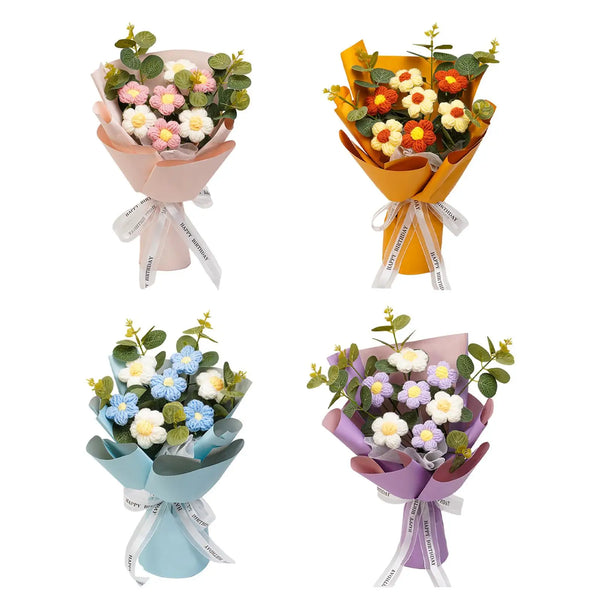 Spring Blossom Knit Bouquet