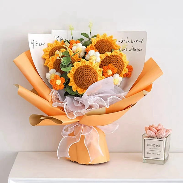 Charming Crochet Flower Bouquet